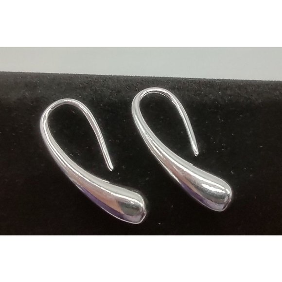 Earrings Sterling 925 Dew Drop Threader - Picture 1 of 6